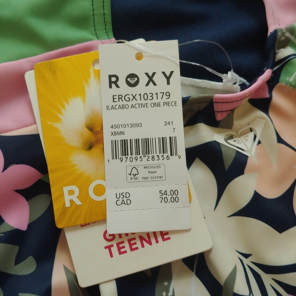 ROXY NEW girls Ilacabo Active One Piece Swimsuit - Picture 10 of 11